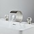 billige To huller-Håndvasken vandhane - Vandfald Galvaniseret Udspredt To Håndtag tre hullerBath Taps / Messing