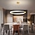 billige Ring &amp; Rund Design-60 cm led pendel 1-lys ring sirkel design dimbar aluminium malt finish luksuriøs moderne stil spisestue soverom 110-240v
