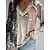 cheap Tees &amp; T Shirts-Women&#039;s T shirt Tee Tunic Black Pink Red Print Striped Casual Weekend Long Sleeve V Neck Basic Regular Painting S