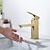 preiswerte Waschbeckenarmaturen-Waschbecken Wasserhahn, klassischer Edelstahl galvanisiert / lackiert Centerset Einhand-Einloch-Badarmaturen