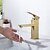 abordables Robinets de lavabo-robinet d'évier de salle de bain, finitions électrolytiques / peintes classiques en acier inoxydable ensemble central robinets de bain à un trou à une poignée