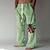 cheap Printed Pants-Men&#039;s Trousers Summer Pants Beach Pants Straight Elastic Drawstring Design Front Pocket Straight Leg Spider Graphic Prints Comfort Soft Casual Daily Fashion Big and Tall White Green