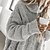 cheap Sweaters-Women&#039;s Pullover Sweater Jumper Jumper Cable Chunky Knit Tunic Turtleneck Solid Color Daily Holiday Casual Winter Fall Gray S M L