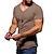 tanie Wyprzedaż-Męska koszulka z dekoltem w serek tee-jednokolorowe krótkie koszulki dla mężczyzn z krótkim rękawem szczupła fitness trening sportowy biznes dorywczo podstawowe duże wysokie koszule czarny szary