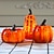 cheap Décor &amp; Night Lights-3pcs Fall Pumpkin Decorations Resin Light Up Pumpkin for Tiered Tray Decorations Battery Operated LED Lighted Pumpkin Mini Pumpkin Lamp Fall Thanksgiving Table Centerpieces for Autumn Home Party Decor