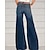 cheap Jeans-Women&#039;s Jeans Flared Pants Bell Bottom Pants Trousers Denim Blue Dark Blue Fashion Casual Daily Weekend Baggy Micro-elastic Full Length Comfort Plain S M L XL XXL