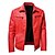 cheap Men&#039;s Jackets &amp; Coats-Men&#039;s Faux Leather Jacket Biker Jacket Motorcycle Jacket Daily Wear Thermal Warm Windproof with Pockets Fall Solid Color Casual Daily Lapel Regular Fit Black Red Jacket