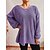 cheap Sweaters-Women&#039;s Pullover Sweater jumper Jumper Chunky Knit Knitted Tunic V Neck Solid Color Home Daily Stylish Casual Winter Fall Purple Yellow S M L / Long Sleeve / Loose Fit