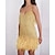 abordables Gatsby le magnifique-Les rugissantes années 20 1920s Robe à clapet Robe Gatsby le magnifique Femme Franges Plume Franges Plumes Mascarade Mariage robe demoiselle d honneur Fête / Soirée Robe