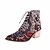 cheap Women&#039;s Boots-Women&#039;s Boots Lace Up Boots Outdoor Daily Booties Ankle Boots Lace-up Chunky Heel Pointed Toe Satin Lace-up Floral Big red Picture golden Black