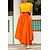 billiga Enkla kjolar-Dam Kjol Gunga Arbetskjolar Lång kjol Maxi Kjolar Solid färg Prestanda Ledigt / vardag Höst Bomullsblandning Streetwear Gul Rubinrött Orange