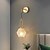 abordables Apliques de pared para interior-Luces de pared interiores de estilo nórdico moderno para interiores, luz de pared de cobre para sala de estar y dormitorio, 220-240v