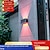abordables Aplique de pared para exterior-luces de pared solares al aire libre luces de jardín led sensor de control de luz inteligente luz de pared a prueba de agua lámpara de porche de patio iluminación de pasaje de cerca de balcón