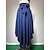 cheap Skirts-Women&#039;s Swing Work Skirts Long Skirt Polyester Maxi Navy Blue Skirts Split Long Fall &amp; Winter Office / Career Casual Daily Elegant S M L