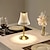 olcso Beltéri világítás-kristály asztali lámpa nordic stílusú szoknya modellezés hálószoba dekoráció kreatív hangulat, éjszakai lámpa, újratölthető, három fokozatú fényerősség, usb tápegység