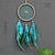 billiga Drömfångare-drömfångare handgjord present blå fjäderhängande pärlor vägghängande dekorativ konst boho stil 11*40cm