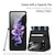 abordables Coques Samsung-téléphone Coque Pour Samsung Galaxy Z Flip 4 Etui folio Protecteur d&#039;objectif de caméra Flip magnétique avec stylet S Couleur Pleine TPU