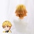 cheap Costume Wigs-Agatsuma Zenitsu Wig Demon Slayer Cosplay  Wig Yellow Gradient Orange Curly Short Hair for Men