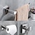 economico Set di accessori da bagno-set di ferramenta per il bagno 4 pezzi, accessori per il bagno rimodellati a parete in acciaio inossidabile sus304, include 2 porta accappatoio, 2 portasciugamani