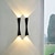 Недорогие наружные настенные светильники-наружный водонепроницаемый настенный светильник 10 Вт 15 Вт светодиодный современный настенный светильник для крыльца и террасы настенный светильник из черного золота алюминиевый материал подходит для