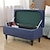 abordables Housse de pouf-Housse de pouf rectangulaire en jacquard bordeaux avec rangement, housse de banc ottoman pliable, housse de repose-pieds pour chambre à coucher, salon