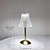 billige Indendørsbelysning-krystal bordlampe nordisk stil nederdel modellering soveværelse dekoration kreativ atmosfære, natlampe, genopladelig, tre gear dæmpning, usb strømforsyning