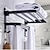 billiga Handduksstänger-handdukshängare för badrum, badrumshylla i matt svart aluminium självhäftande hopfällbar handduksstång med krok för badrumsutrustning