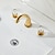 abordables Agujeros múltiples-Grifo para lavabo de baño Grifo monomando con mango de cristal para baño de latón montado en cubierta de 3 orificios (dorado/negro/cromado)