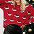 cheap Sweaters &amp; Cardigans-Women&#039;s Pullover Jumper Crochet Knit Knitted Crew Neck Snowflake Outdoor Christmas Stylish Casual Fall Winter Blue Red S M L / Long Sleeve