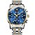 お買い得  機械式腕時計-olevs 機械式時計男性用高級ビジネスアナログ腕時計発光ムーンフェイズカレンダーディープ防水多機能メンズギフトステンレススチールストラップウォッチ