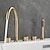 お買い得  浴槽用水栓金具-浴槽の蛇口 - 現代的な電気メッキ ローマン浴槽 真鍮バルブ バス シャワー ミキサー タップ