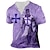 Χαμηλού Κόστους ανδρικό μπλουζάκι henley-Γραφική Σταυρός Ναΐτη Cruce Υψηλής Ποιότητας Βασικό Καθημερινό Ανδρικά 3D εκτύπωση Μπλουζάκι Πουκάμισο Henley Κοντομάνικα ΕΞΩΤΕΡΙΚΟΥ ΧΩΡΟΥ Καθημερινά Αθλητικά Κοντομάνικη μπλούζα Θαλασσί Βυσσινί Καφέ