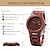 cheap Quartz Watches-Bewell W086B Mens Wooden Watch Analog Quartz Lightweight Handmade Wood Wrist Watch