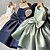 abordables Robes de fête-Robe Fille Enfants Petit Couleur Pleine Mariage Soirée Occasion spéciale A Volants Noeud Bleu Ciel Pâte de haricots Manches longues blanches Polyester Sans Manches Le style mignon Elégant Princesse