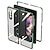 abordables Carcasas Samsung-teléfono Funda Para Samsung galaxia Z Fold 5 Z Fold 4 Z Fold 3 Z Fold 2 adsorción magnética Dar la vuelta Espejo Transparente Transparente Vidrio Templado Metal