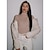 cheap Sweaters-Women&#039;s Pullover Sweater Jumper Ribbed Knit Knitted Thin Turtleneck Solid Color Daily Basic Casual Winter Fall Black+White+Gray Black+Apricot+Brown One-Size
