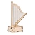 ieftine Puzzle Jigsaw-Puzzle-uri 3d pentru adulți copii diy cutie muzicală - harpă cu manivelă gravată cutie muzicală construcție din lemn truse de bricolaj (harpă) pentru adulți afișaj de birou cadou pentru băieți/fete