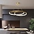 billiga Ring &amp; Rund Design-led taklampa ring cirkel design 24,1" 1-ljus ring cirkel design dimbar aluminiummålad finish lyxig modern stil matsal sovrum kristall taklampor