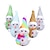 abordables Figurines de collection-led multicolore bonhomme de neige lumineux ornements pendentif de noël lampe en cristal de noël veilleuse joyeux noël cadeau noel marchandises