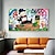 cheap Street Art-Street Oil Painting Wall Art Canvas Alec Monopoly Painting  Street Art Modern Home Decoration Decor Rolled Canvas No Frame Unstretched