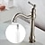 cheap Classical-Bathroom Sink Mixer Faucet Antique Brass ORB, 360 Rotatable Basin Tap Single Handle Deck Mounted, Traditional Washroom Vessel Bath Taps