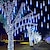 Недорогие LED ленты-метеоритный дождь огни дождя открытый сосулька снегопад свет для рождественских украшений светодиодные украшения падающая капля струнный свет 8 трубок 30 см 192 светодиода