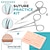 billiga Kontorsmaterial-komplett suturövningssats för suturträning inklusive stor silikonsuturkudde med förskurna sår och suturverktygssats