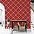 cheap Geometric &amp; Stripes Wallpaper-Christmas Wallpaper Red Plaid Floral Wall Cover Sticker Film Peel and Stick Removable Self Adhesive PVC/Vinyl Wall Decal for Room Home Decoration 17.7&#039;&#039;x118&#039;&#039;in(45cmx300cm) / 45x300cm
