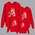 voordelige Tops-Familie-look Sweatshirt Katoen Hert Huis Zwart Rood Lange mouw Mama En Ik Outfits Dagelijks Bijpassende outfits