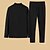 cheap Men&#039;s Pajamas-Men&#039;s Thermal Underwear Pajama Top and Pant Thermal Set 2 Pieces Pure Color Simple Comfort Home Daily Polyester Warm Stand Collar Long Sleeve Long Johns Winter Fall Green Black