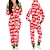 ieftine Costume de Crăciun-Mos Craciun Pijamale de Crăciun Pijama Întreagă Pentru femei Crăciun Crăciun Ajunul Craciunului Adulți Petrecere Haine de uz casnic Poliester Onesie