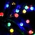 levne LED pásky-mini zeměkoule řetězová světla solární led víla řetězová světla vodotěsná 12 m 7 m 6,5 m 8 režimů osvětlení venkovní zahradní dekorace světlo vánoční stromek závěsná světla balkon dvoře svatební party