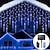 ieftine Fâșii LED-torțuri de Crăciun șir de lumini solare în aer liber și priză 8 moduri 5m 216led 3.5m 96led telecomandă 24v priză lumini șir led cortină zână șir de lumină pentru gradina petrecere temporizare