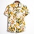 cheap Men&#039;s Aloha Shirts-Men&#039;s Shirt Summer Hawaiian Shirt Button Up Shirt Summer Shirt Designer Shirt Light Yellow Black Yellow Pink Navy Blue Short Sleeve Graphic Prints Turndown Outdoor Daily Button-Down Clothing Apparel